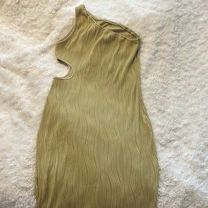 One shoulder split dress